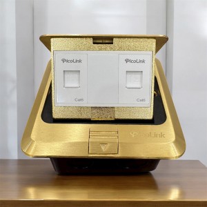 ổ cắm đế âm sàn 2 ổ mạng Picolink, PL-012