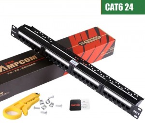 Patch Panel AMPCOM 24 Port Cat6